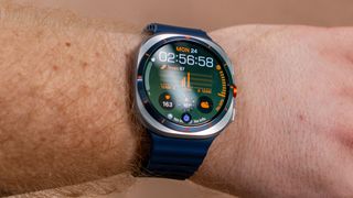 Samsung Galaxy Watch Ultra (2025) on wrist hands-on