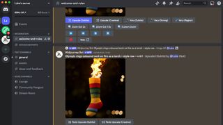 Midjourney output on Discord