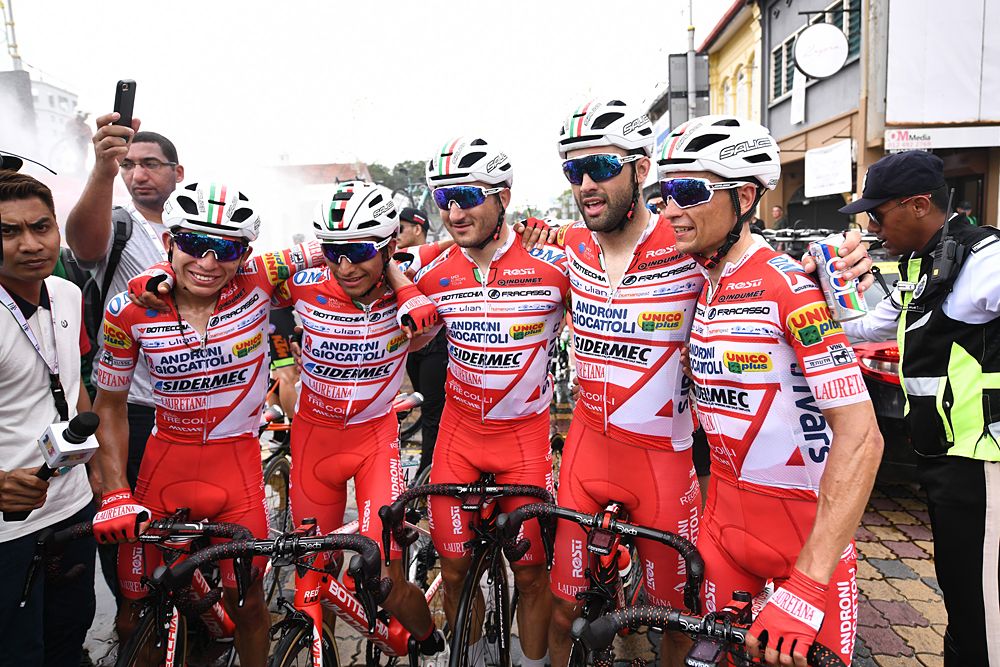 Matteo Pelucchi (Androni Giocattoli-Sidermec) wins stage 6 at the Tour de Langkawi