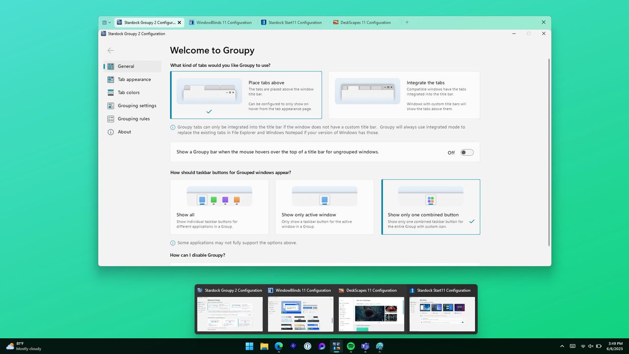 Groupy 2 new experience for organizing tabs on Windows 11 and Windows 10