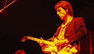 Paul McCartney performs with the Wings at Wembley Arena in London.