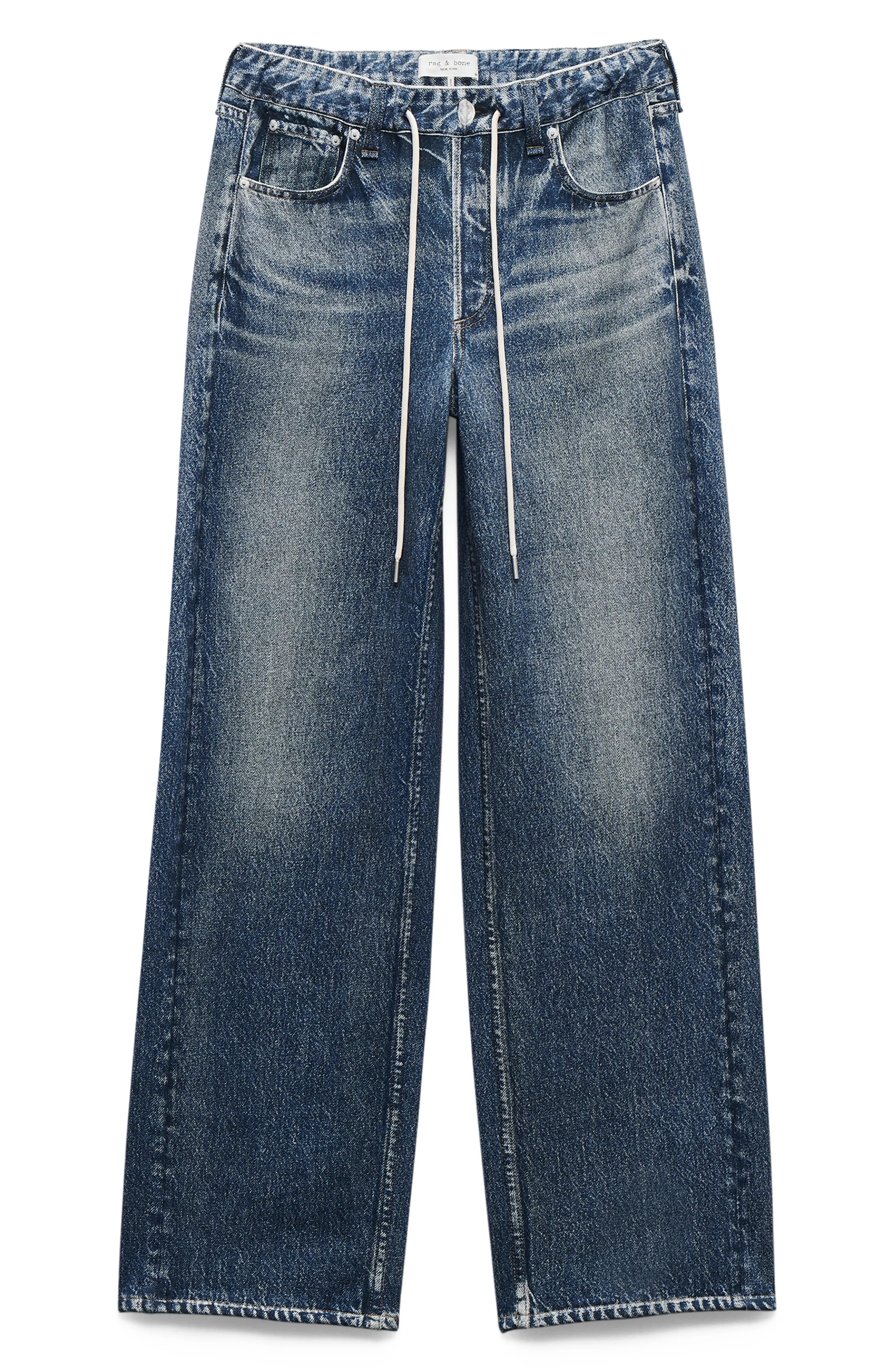rag &amp;amp; bone, Miramar Pull-On Wide Leg Cotton Terry Sweatpant Jeans