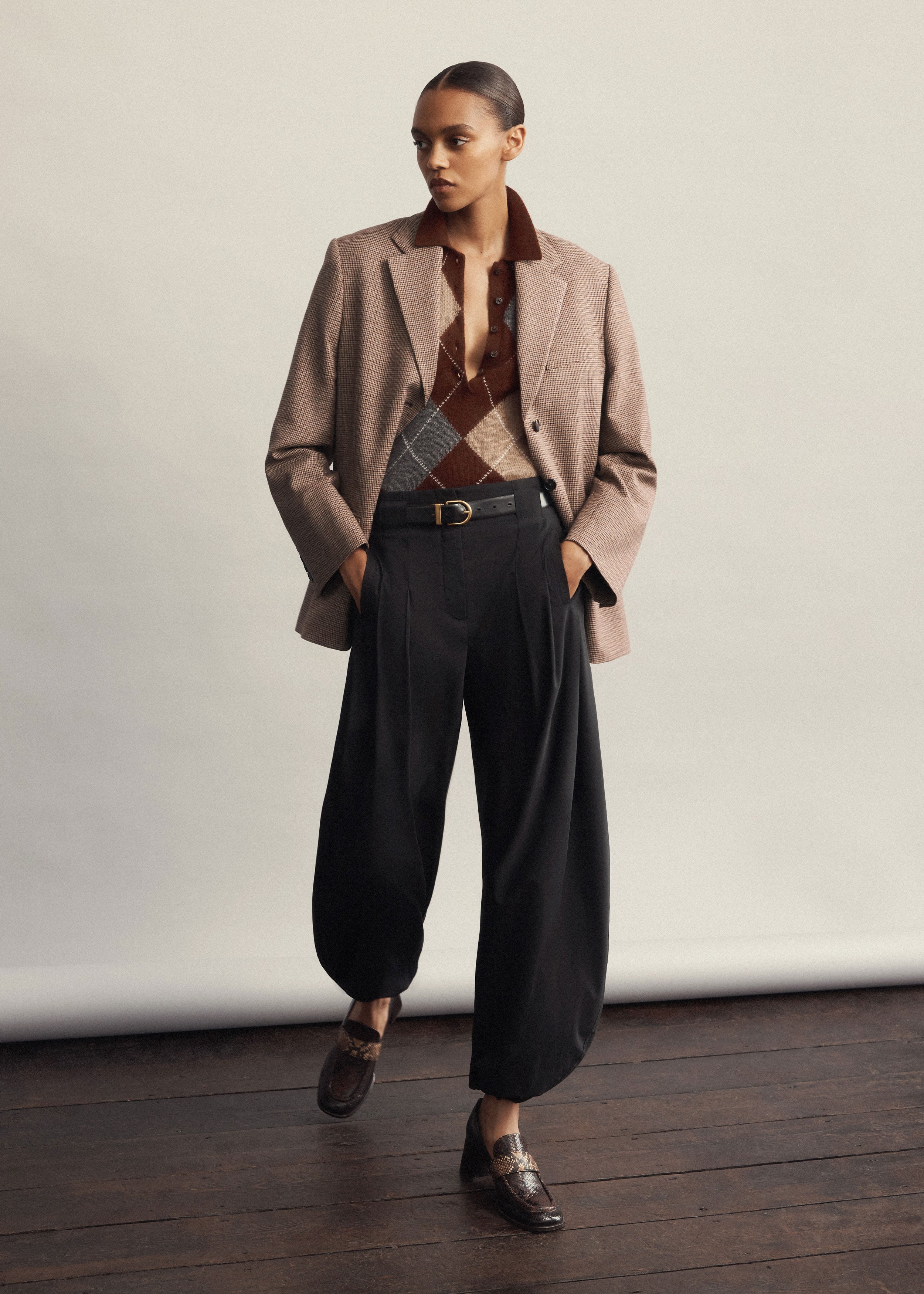 Pleated Balloon Trouser