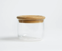 Small Glass Jar with Sealable Wooden Lid | $25.00, at KonMari