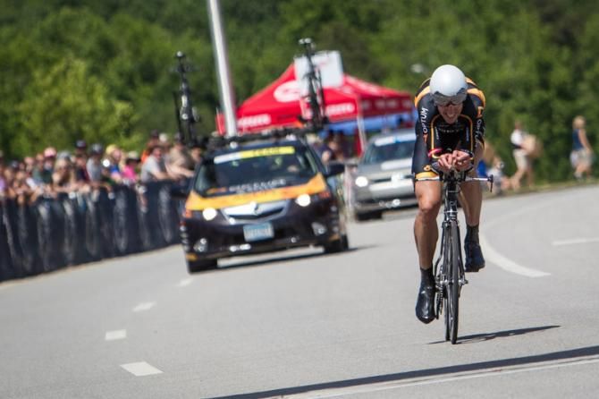 Tom Zirbel (Optum) going as fast as he can all the way to the line.