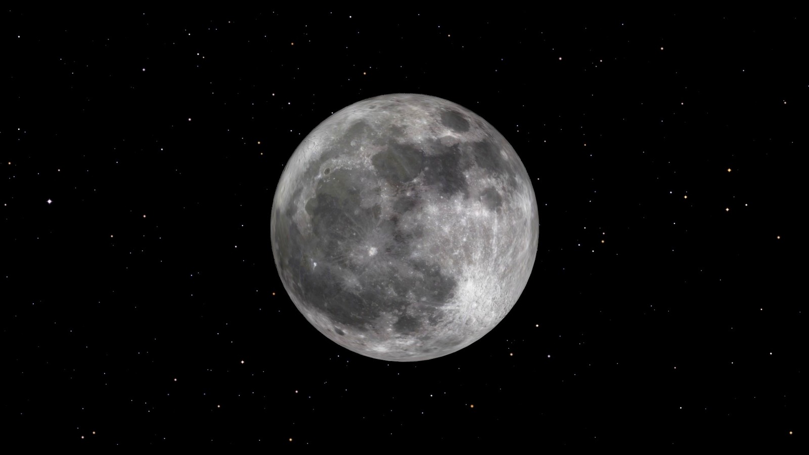 A photo of a full moon in space