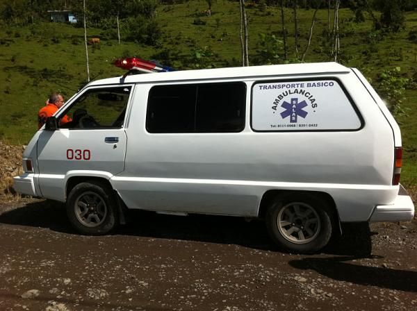The ambulance became a temporary media car after the media vehicle broke down