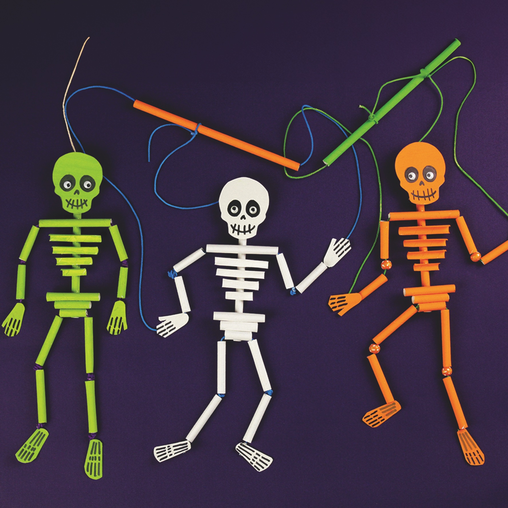 Straw skeleton craft