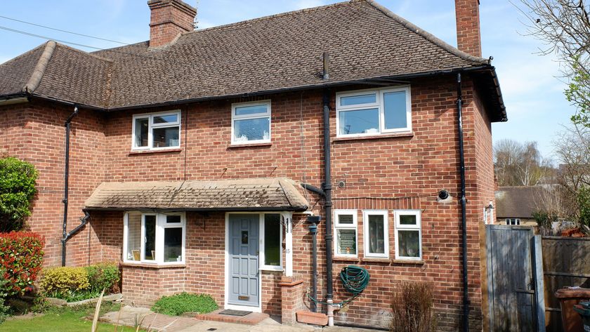 1950s house with plastic windows