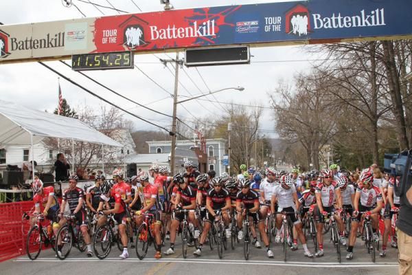 Riders lined up for the 2012 Tour of the Battenkill