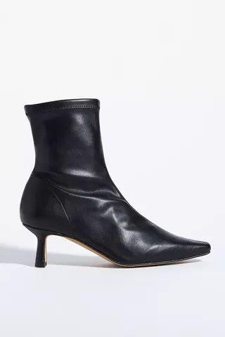 Angel Alarcon Pointed-Toe Kitten-Heel Boots