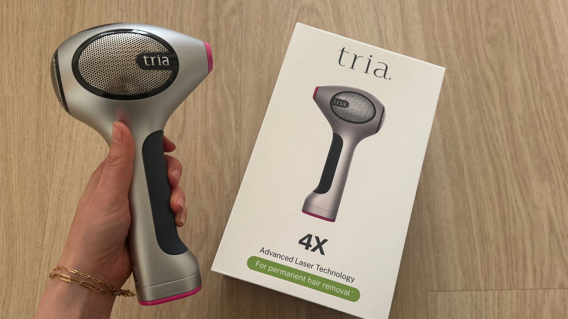 Tria 4X hair removal device and box