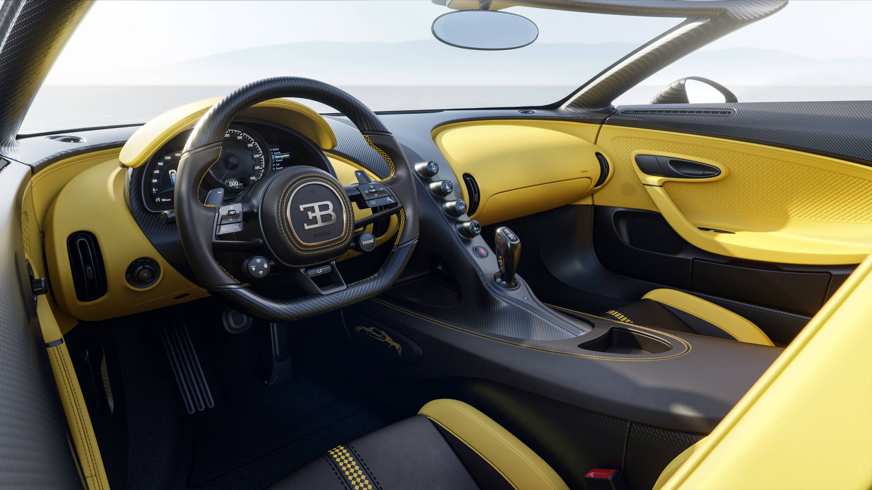 Bugatti W16 Mistral car interior