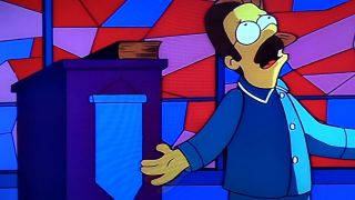 Ned Flanders questioning his faith