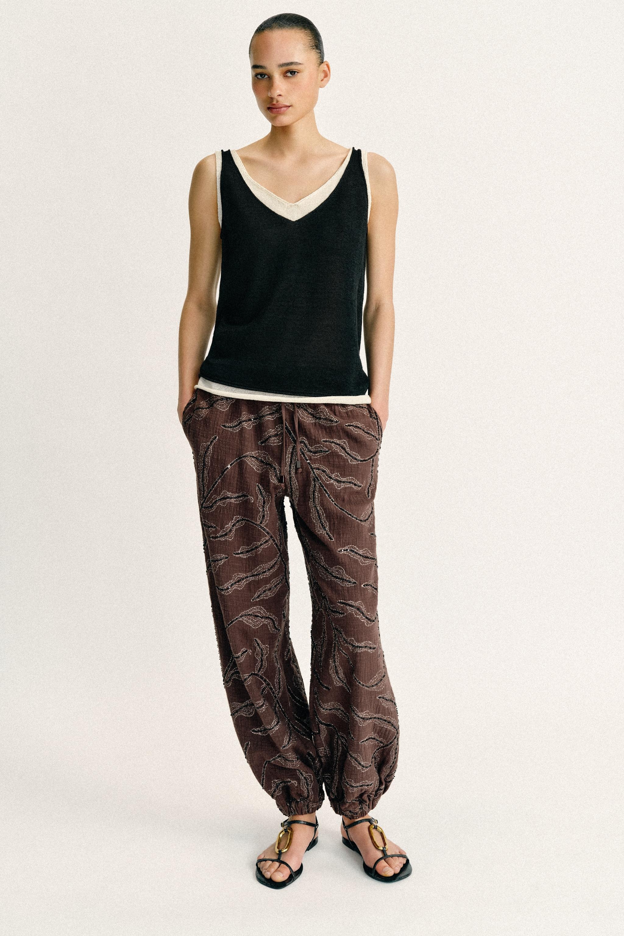 Zara, Combined Knit Top