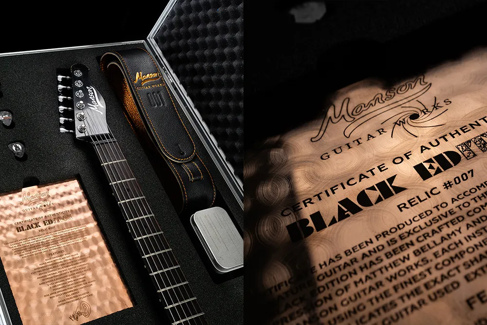 Manson Black Edition: tre reissue della Number One di Matt Bellamy, con Z-Vex Fuzz Factory onboard e controllo MIDI