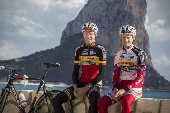Sunweb-Napoleon Games' star riders Klaas Vantornout and Kevin Pauwels enjoy some training time in Spain