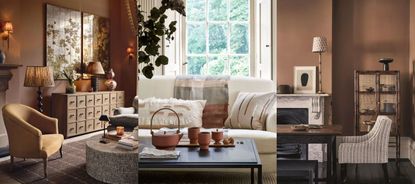 How do I start decorating for fall? Cozy living rooms and dining rooms in earthy, neutral palettes.