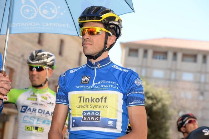 Tirreno-Adriatico leader Alberto Contador (Tinkoff-Saxo) on the start line for stage 6