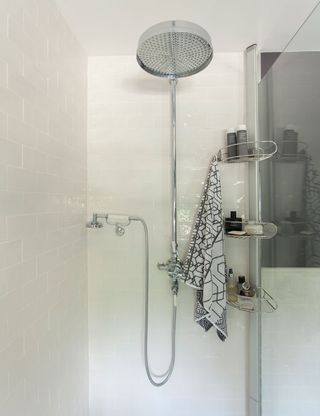 bathroom with similar crosswater belgravia thermostatic shower valve with fixed head and Simple human tension shower basket