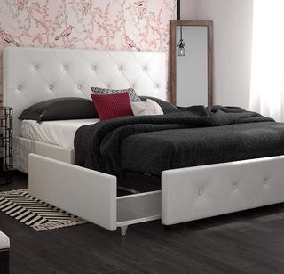 DHP Dakota Upholstered Faux Leather Platform Bed