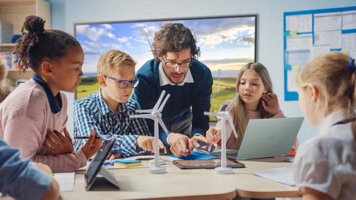 The new Google-certified LG CreateBoard in an elementary classroom.