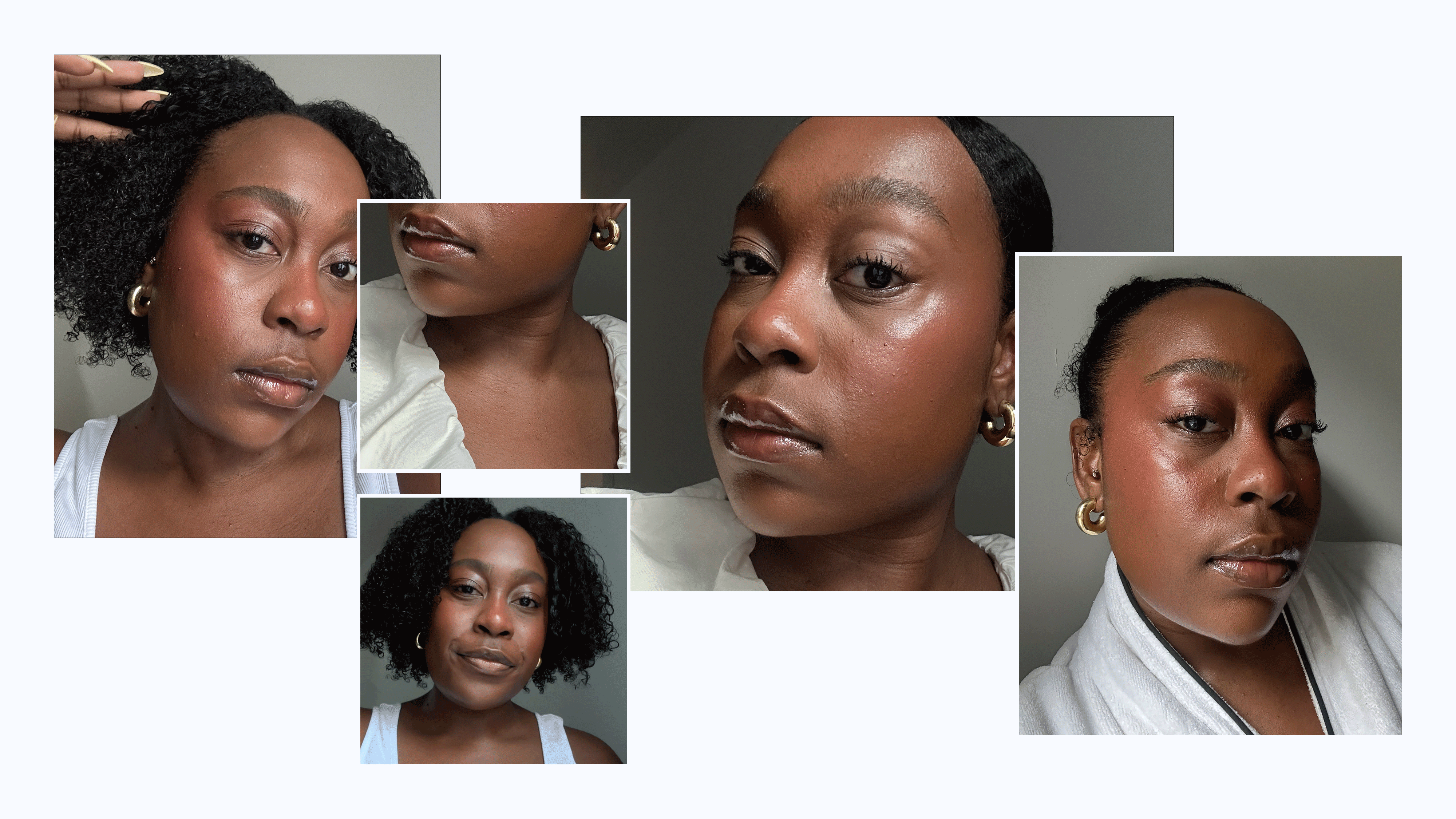 Editor applying summer glow makeup routine