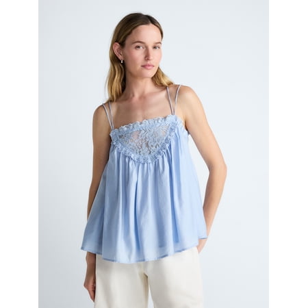Scoop Women&amp;rsquo;s Flowy Lace Tank Top, Sizes Xs-Xxl