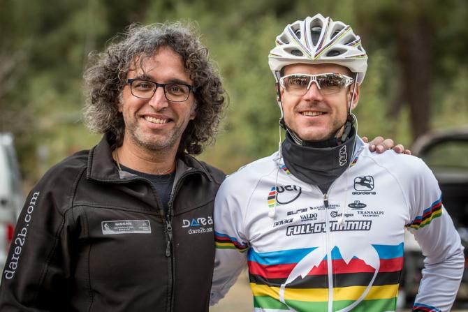 Mike Hadjioannou and Ilias Perkias after the time trial