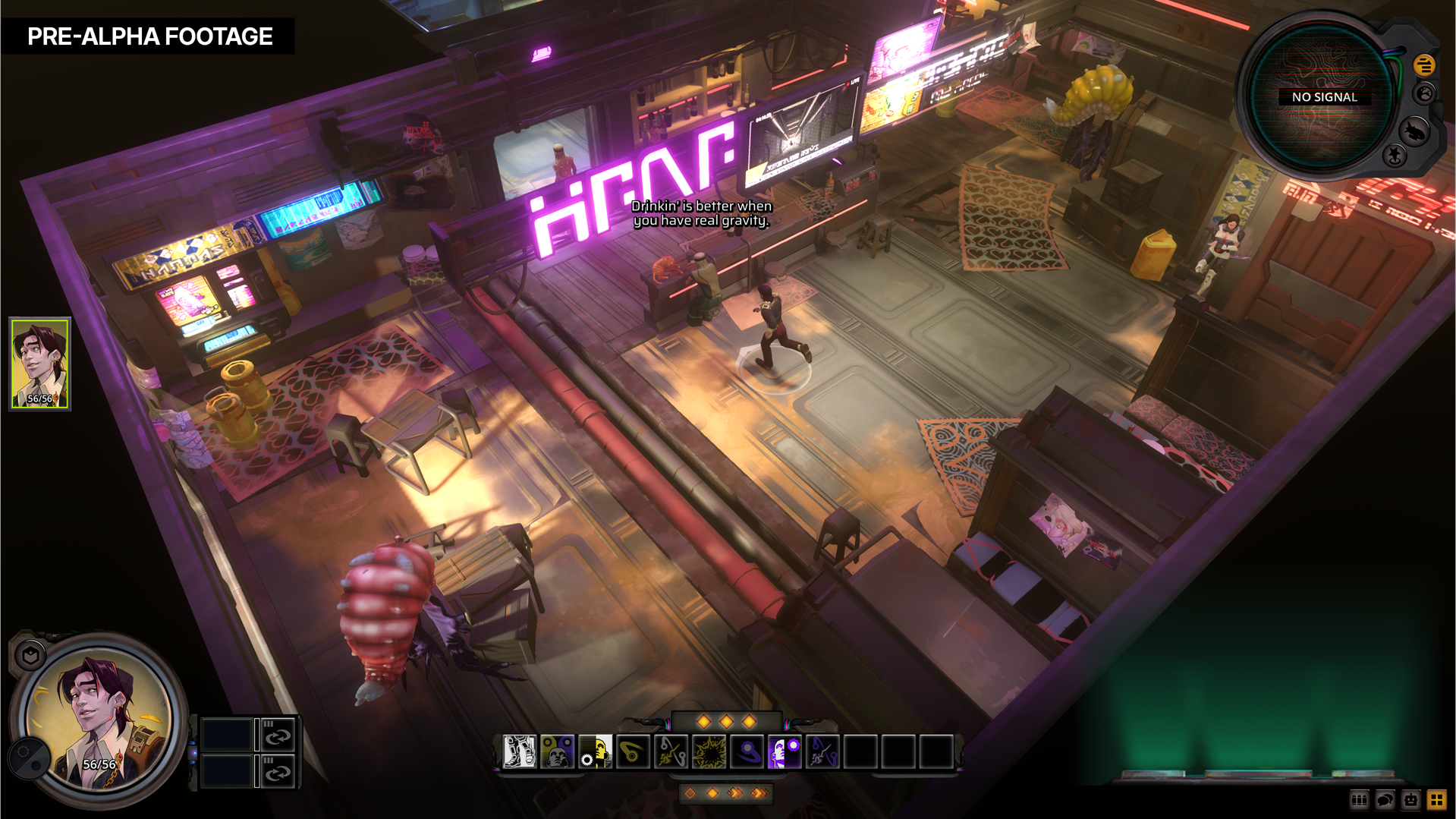 Assorted screenshots of pre-alpha footage from Starfinder: Afterlight.