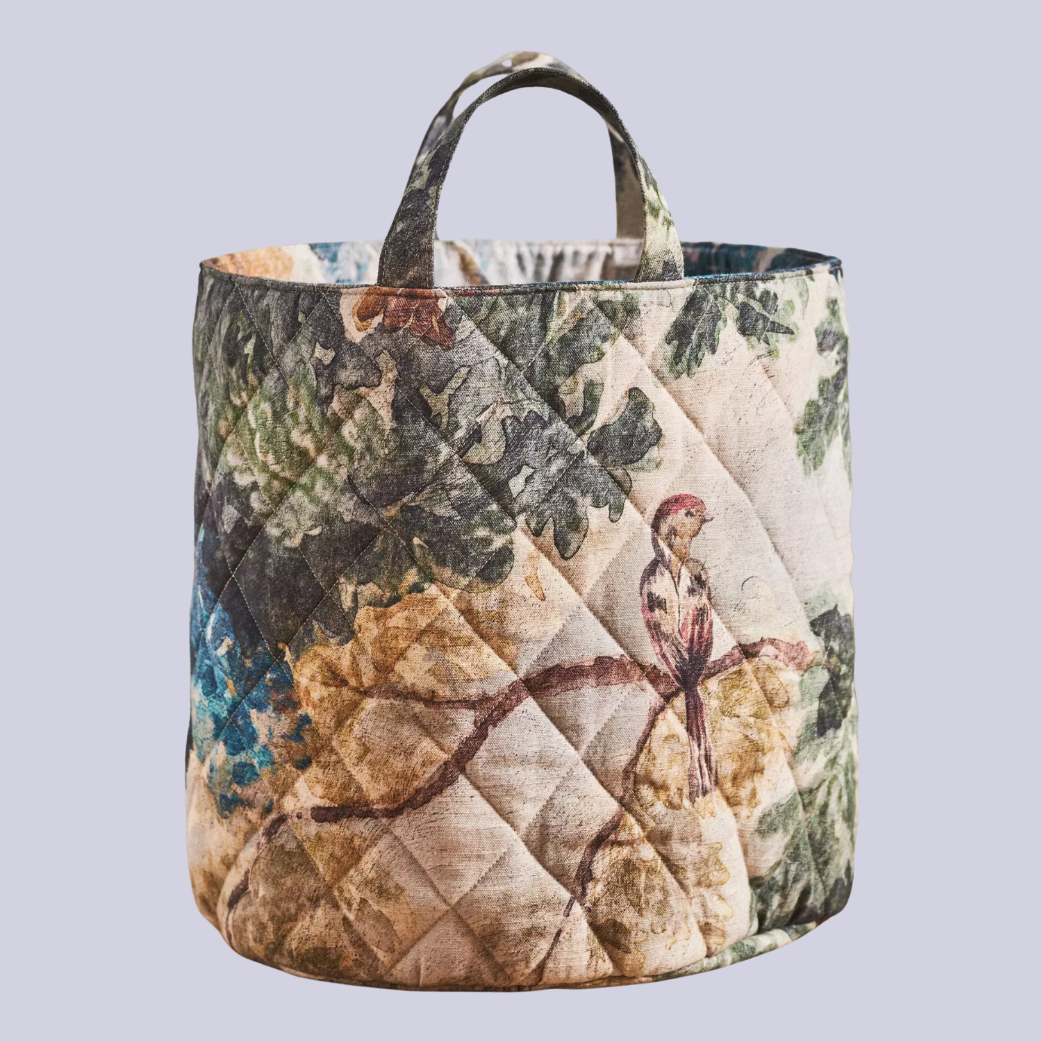 A printed colorful basket