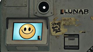 GERTY the robot displaying a happy face in Moon (2009)