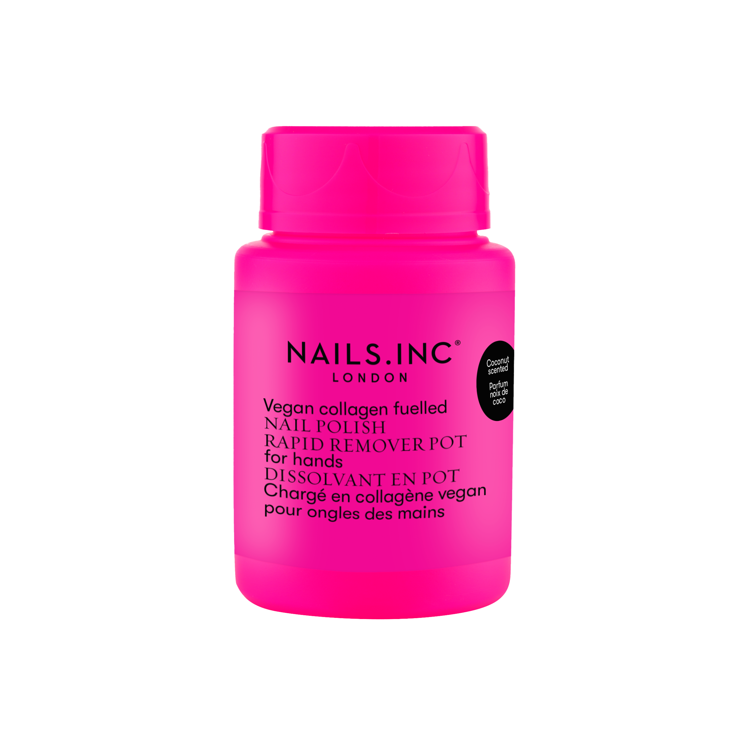 Vegan Collagen Fueled Coconut Scented Nail Polish Rapid Remover Pot