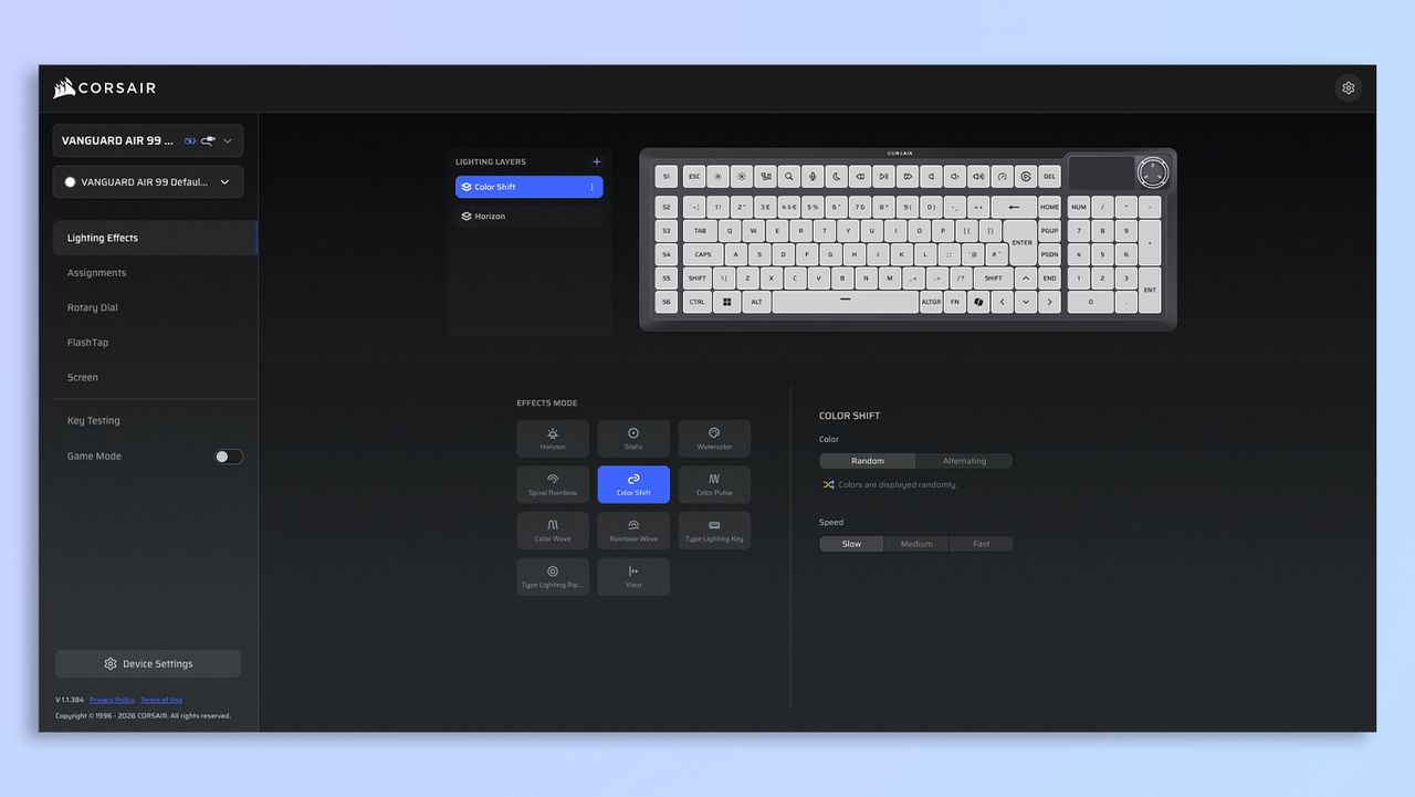 Corsair Web Hub screenshots