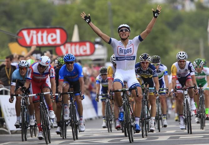 Marcel Kittel (Argos-Shimano) wins stage 1 of the Tour de France