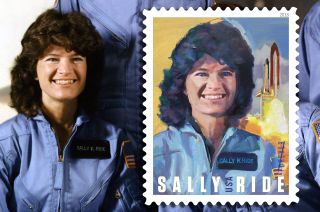 designing sally ride stamp