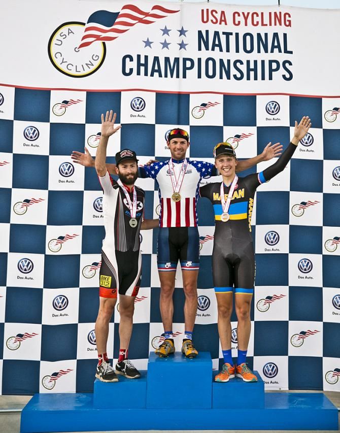 Men's Individual Pursuit top 3 - 1st place Bobby Lea (Custom Velo), 2nd place Liam Donoghue, 3rd place Zachary Carlson (Matrix Cycling Club)