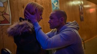 Taron Egerton and Ana Sophia Heger in She Rides Shotgun. 