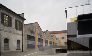 The Fondazione Prada is an intriguing hodge-podge of different buildings