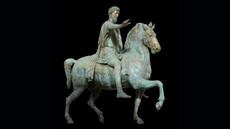 bronze statue of Roman emperor Marcus Aurelius