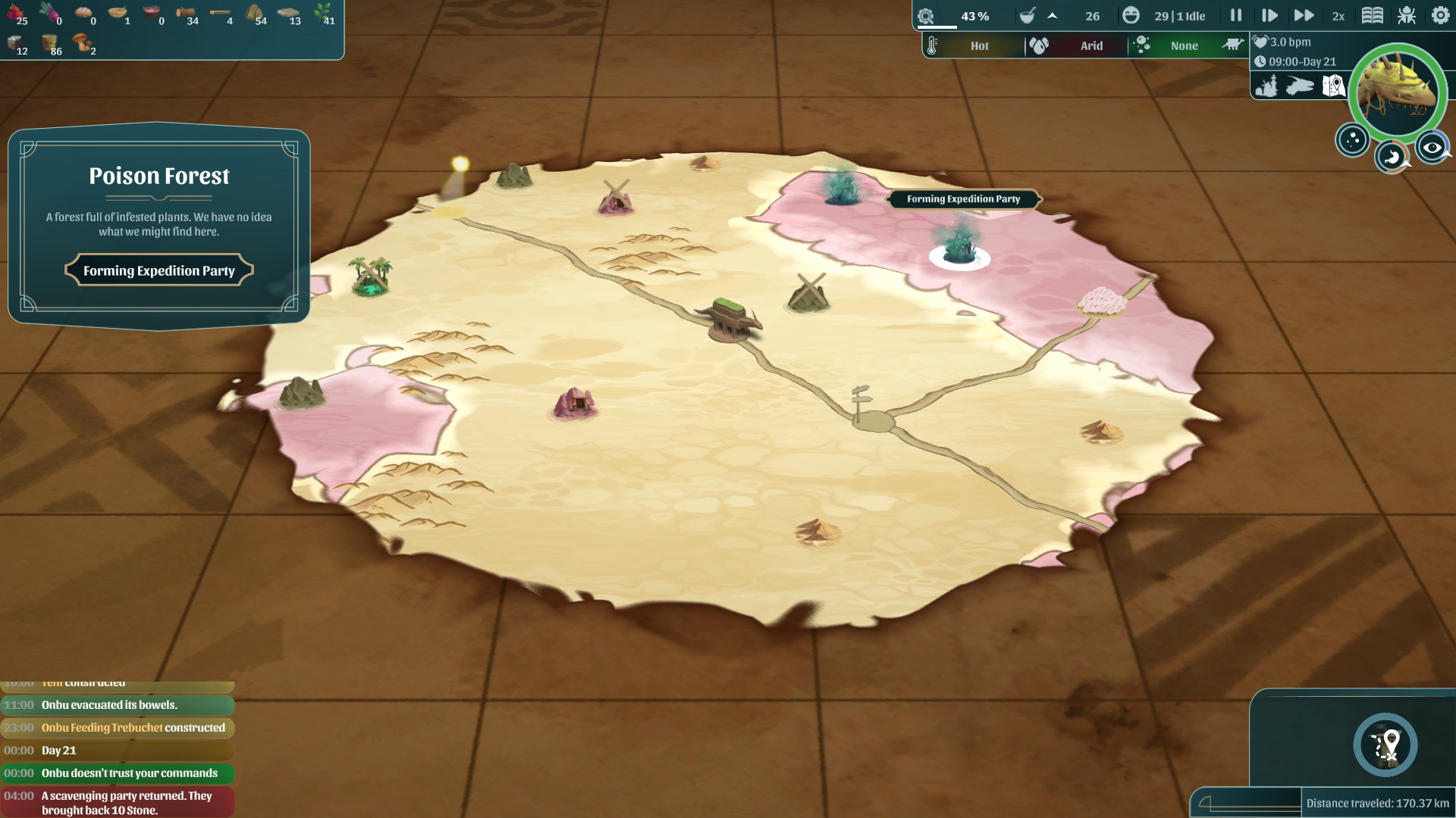 The Wandering Village and its wandering villagers.