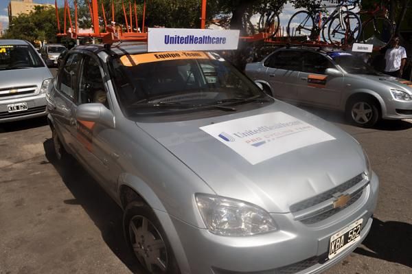 UnitedHealthcare's team car at the Tour de San Luis.