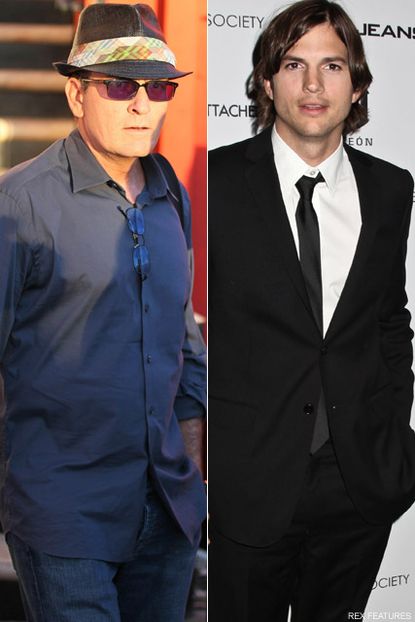 Ashton Kutcher Charlie Sheen - Ashton Kutcher - Charlie Sheen - Ashton Kutcher to replace Charlie Sheen in Two and a Half Men - Two and a Half Men - Marie Claire - Marie Claire UK