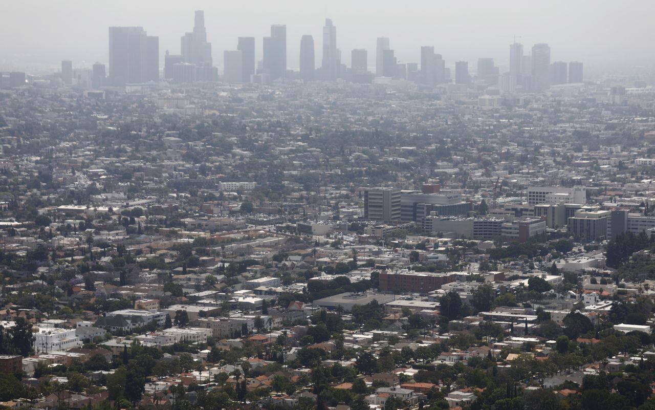 Smog over downtown L.A.