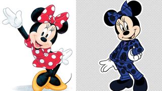 Minnie Mouse old outfit vs new outfit
