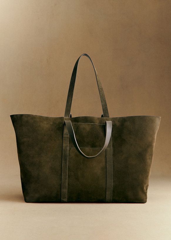 Gabin Maxi Bag - Olive Green - Bovine Leather - Sézane