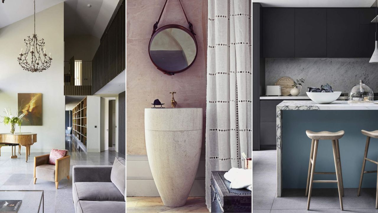 Three images of contemporary homes 