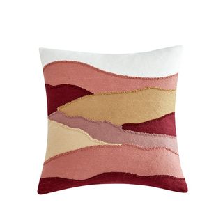 a burgundy pillow