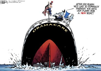 Political cartoon Obamacare Republicans