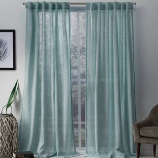 Set Of 2 Bella Sheer Hidden Tab Top Curtain Panels